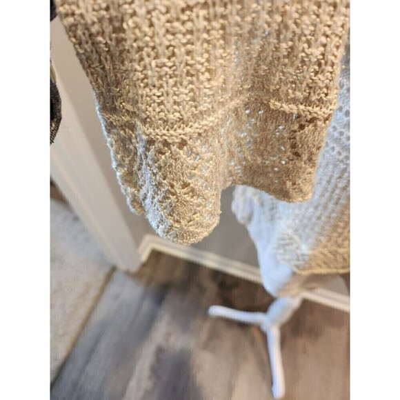 Knox Rose Lightweight Knit Sweater With Hem Accent Sz S Oatmeal - Picture 4 of 8